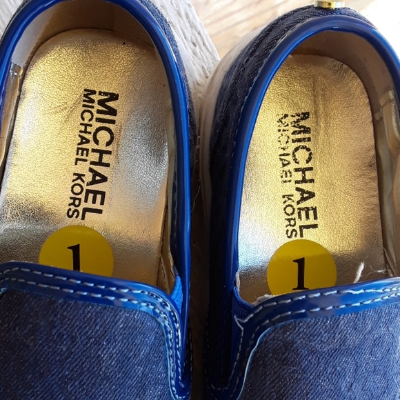 Michael Kors Denim Animal Print Slip-Ons - Picture 3 of 7